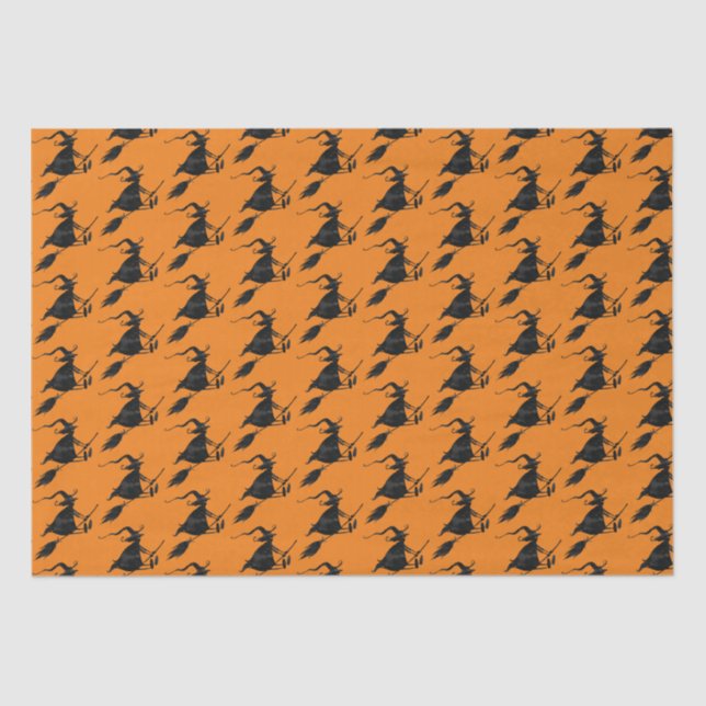 Papel De Seda Dia das Bruxas Negras Negras Brancas (Frente )