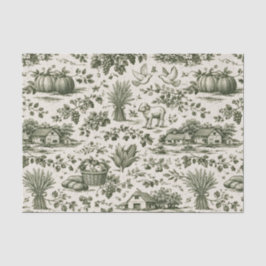 Papel De Seda Dia de Ação de Graças Sage Verde Colheita Toile