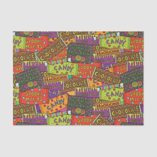 Papel De Seda Dia de as Bruxas engraçado (Frente )