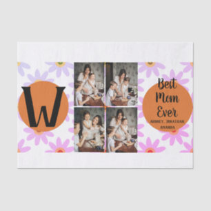 Papel De Seda Dia de as mães personalizado, presente floral de c