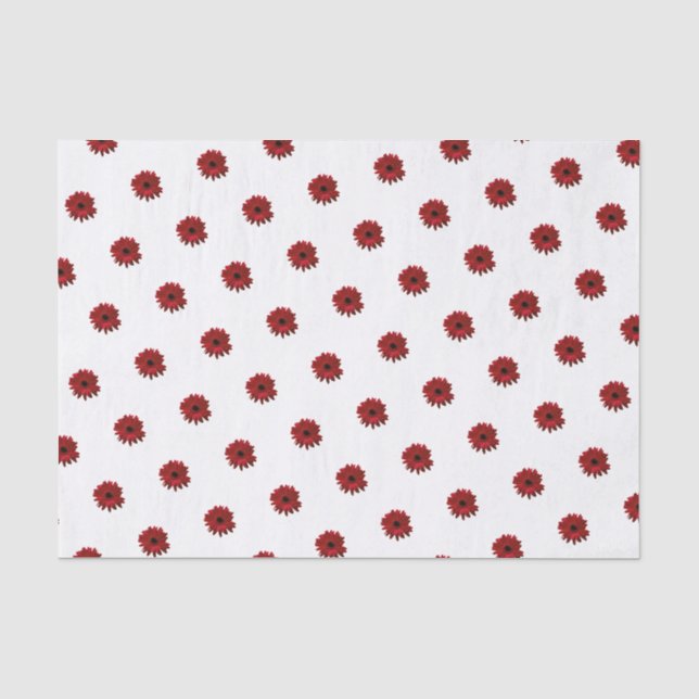 Papel De Seda Dia de as mães Red Gerbera Daisy (Frente )