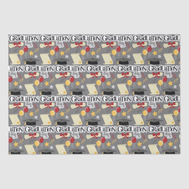 Papel De Seda Dia de Graduação da Tipografia (Frente )