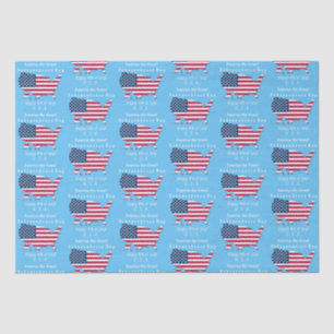 Papel De Seda Dia de Independência de Sinalizador de Mapa Person