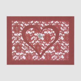 Papel De Seda Dia de os namorados de padrão de local vermelho