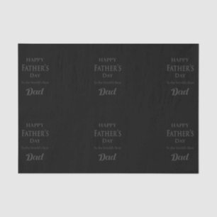 Papel De Seda Dia de os pais - Preto/Cinza "Dia de os pais Feliz