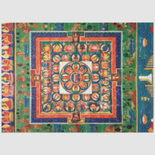Papel De Seda Diagrama Cósmico de Mandala para a Meditação