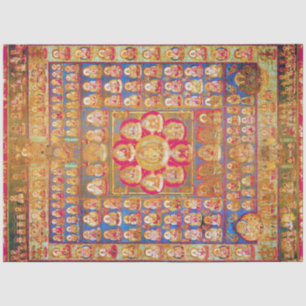 Papel De Seda Diagrama Cósmico de Mandala para a Meditação