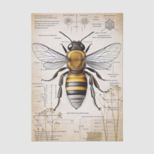 Papel De Seda Diagrama de Bee de Vintage