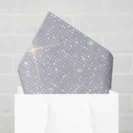 Papel De Seda Diamante Branca de Espumantes de Textura Luminosa