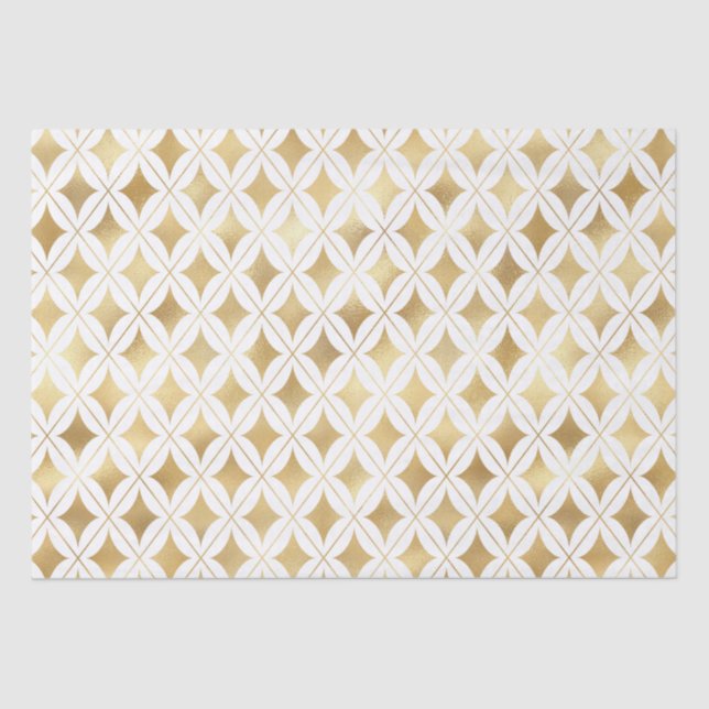 Papel De Seda Diamante Dourado (Frente )