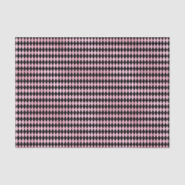 Papel De Seda Diamante rosa e Harlequin preto
