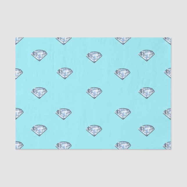 Papel De Seda Diamantes brilhantes chiques elegantes femininos (Frente )