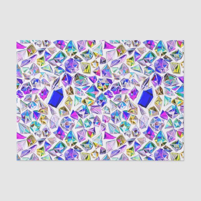 Papel De Seda Diamonds in watercolor custom background (Frente )