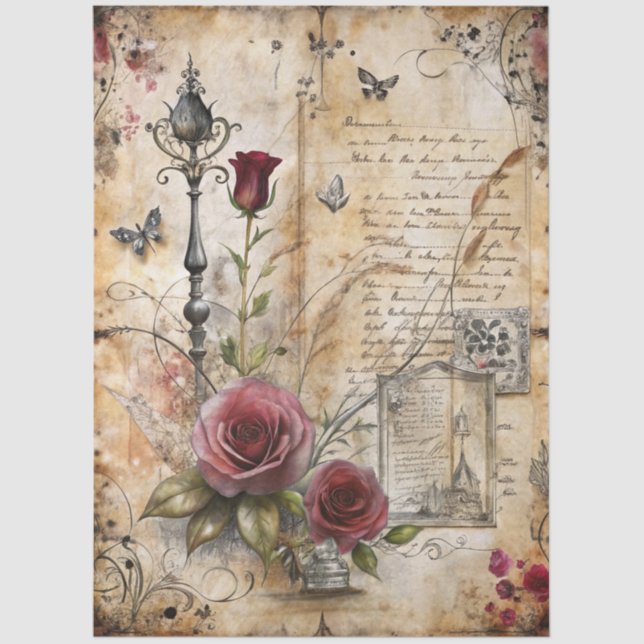 Papel De Seda Diário de Lixo Gótico Série Design 3 (Frente )