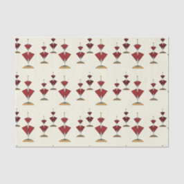 Papel De Seda Dias de os namorados Modernos do Século Médio Cora