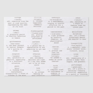 Papel De Seda Dicionário de Digitalização Palavras de Antecipaçã