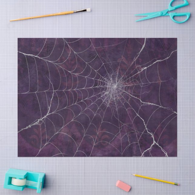 Papel De Seda Dificuldade na Web de prata gótica (Arte )
