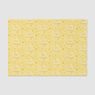 Papel De Seda "Diga queijo" Holey Swiss Cheese Personalizável