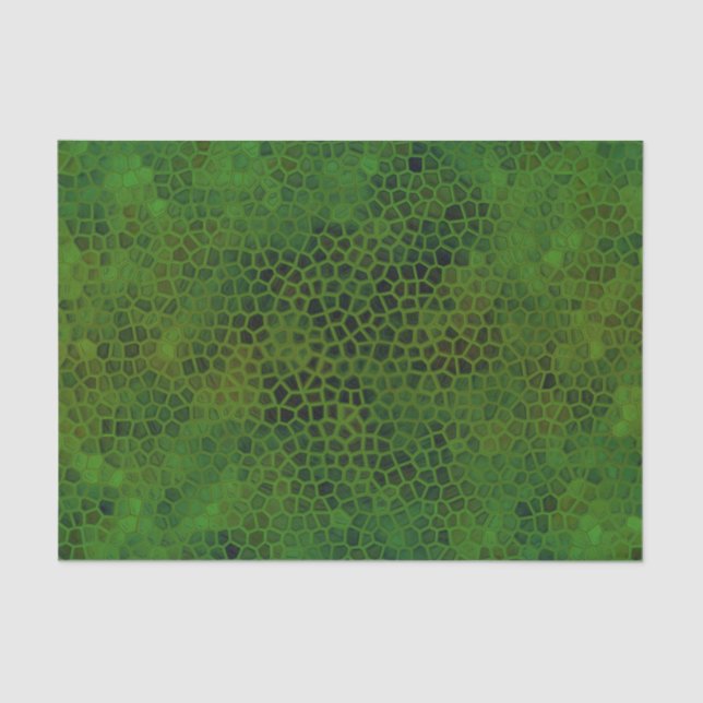 Papel De Seda Dinossauro Verde Ocultar o Tecido (Frente )