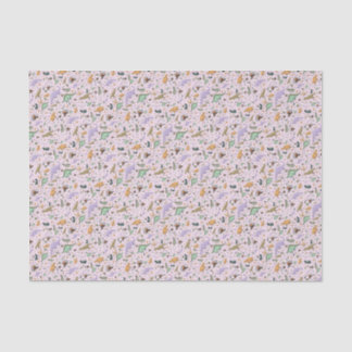 Papel De Seda Dinossauros a rosa