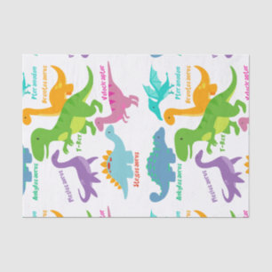 Papel De Seda Dinossauros E Nomes Para Crianças Bons