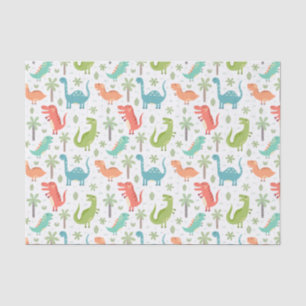 Papel De Seda Dinossauros Palmeiras Dinossauros Crianças