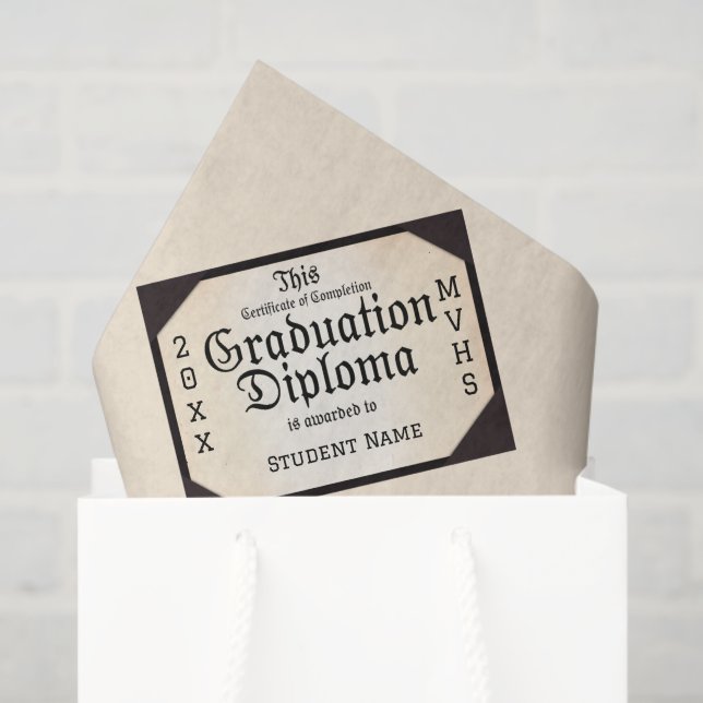 Papel De Seda Diploma de Graduação de Conclusão (Sacola de presentes)