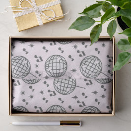 Papel De Seda Disco Balls e Music Notes Padrão