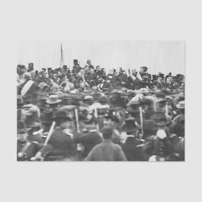 Papel De Seda Discurso de Gettysburg de Abe Lincoln: Fim da Guer (Frente )