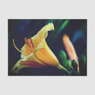 Papel De Seda Discussão da Flor Amarela Intensa
