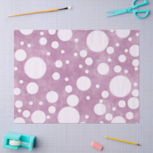Papel De Seda Discussão de Padrão de Bolinhas Brancas de Marble 