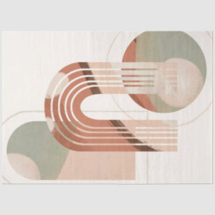 Papel De Seda Discussão Geométrica Orgânica do Arco-Íris Moderno