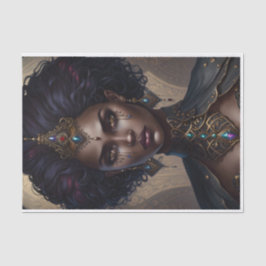 Papel De Seda Discussão Rainha Afro-Americana do Guerreiro Fierc