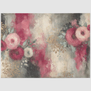 Papel De Seda Discussão Rosa e Preta da Escola de Abstrato Grand