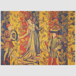 Papel De Seda Discussão Vermelha Vermelha Medieval Chinoiserie I