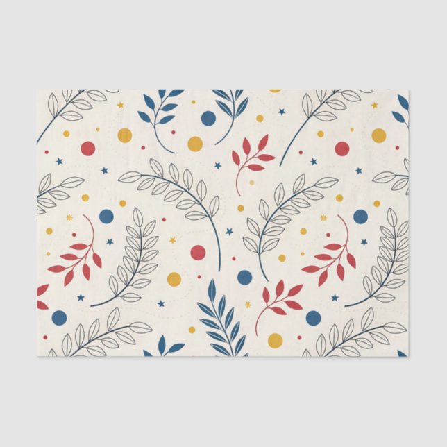 Papel De Seda Diseño floral (Frente )