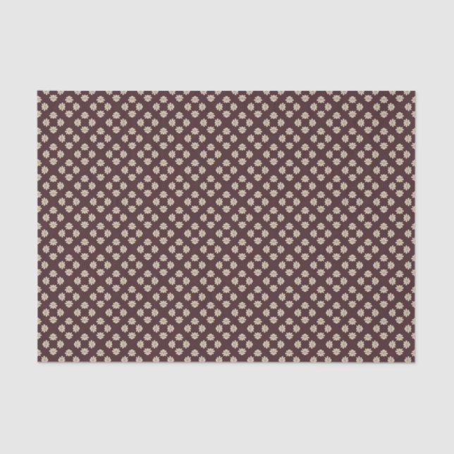 Papel De Seda Dismal Prairie Calico em Burgundy e Cream (Frente )