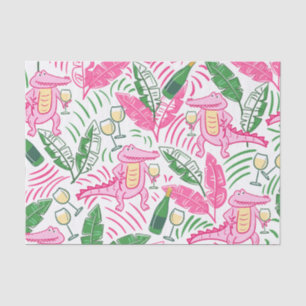 Papel De Seda Disquete Verde Rosa de Alligador