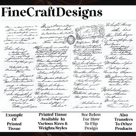 Papel De Seda Dissociação AF2 de Escrevendo Cursivo Intriciante