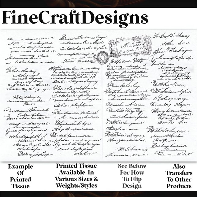 Papel De Seda Dissociação AF2 de Escrevendo Cursivo Intriciante (Criador carregado)