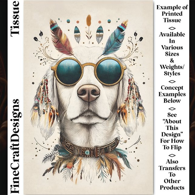 Papel De Seda Dissociação CK8 de Cachorro Chic Labrador Whimsic  (Criador carregado)