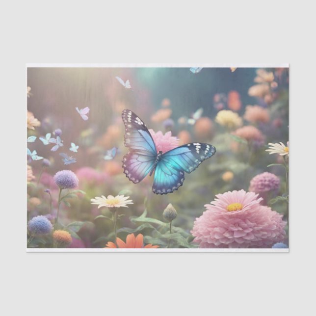 Papel De Seda dissociação da borboleta vintage (Frente )