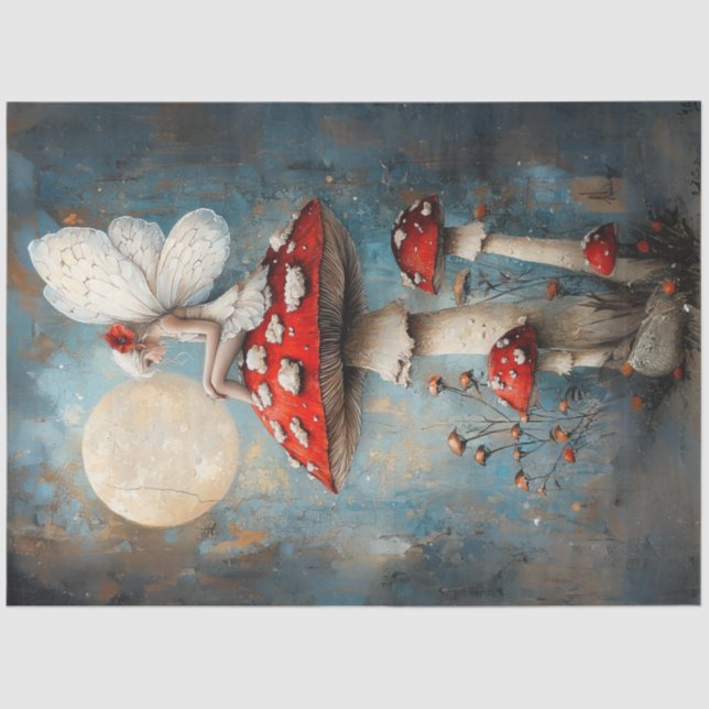 Papel De Seda Dissociação das Asas Delicadas de Fada Branca (Frente )