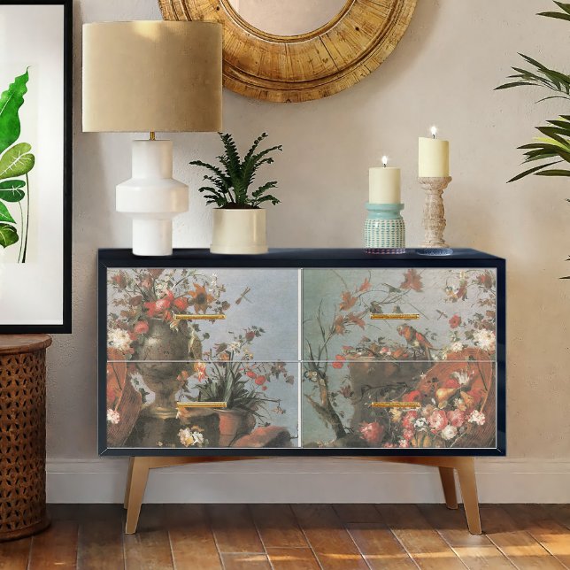 Papel De Seda Dissociação das aves do Vaso do Buquê Floral Verme (Criador carregado)