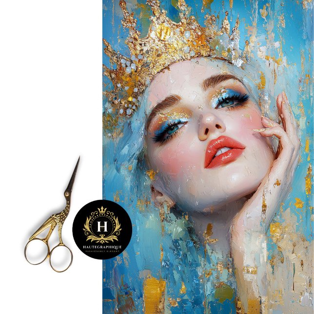 Papel De Seda Dissociação de Arte Abstrato da Rainha Azul Regal (Criador carregado)