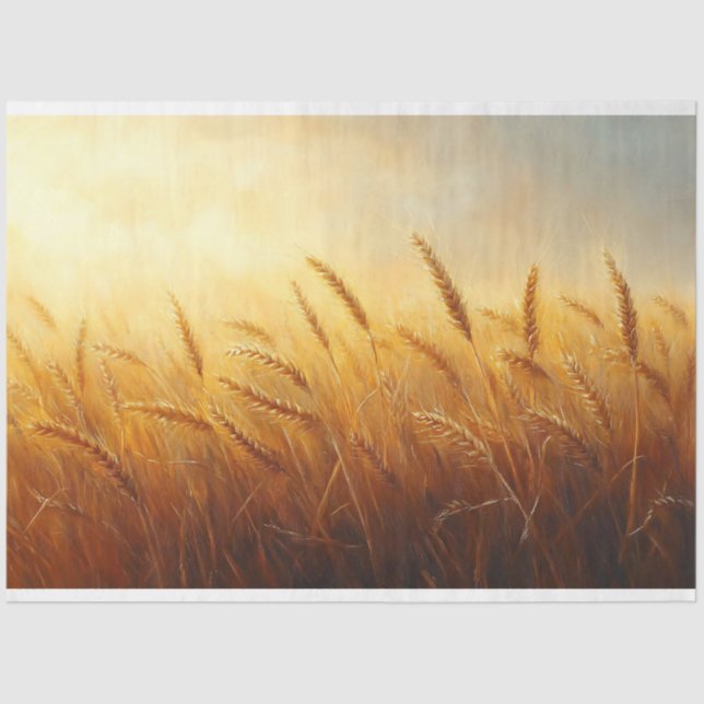 Papel De Seda Dissociação de Arte de Paisagem de Trigo Símico (Frente )