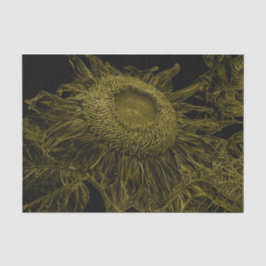 Papel De Seda Dissociação de Arte Floral Amarelo Sunflower