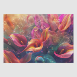 Papel De Seda Dissociação de bolhas translúcidas de Calla Lillie