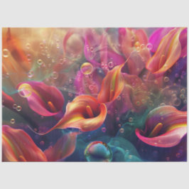 Papel De Seda Dissociação de bolhas translúcidas de Calla Lillie