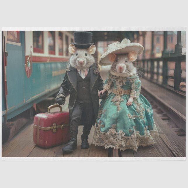 Papel De Seda Dissociação de Camundongos Duo Viajantes Whimsic (Frente )